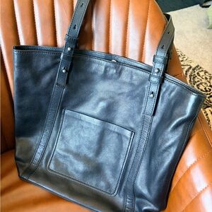 Lucky Brand Black Leather Tote Bag
